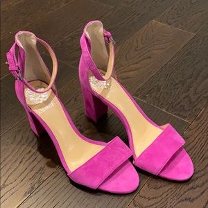 Fuschia Suede Vince Camuto Heel